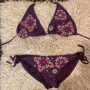 Embroidered/ sequined bikini (bra (M). Bottom (S)